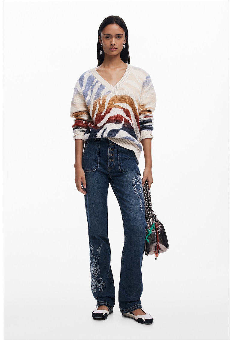 Шпиц пуловер с животински принт DESIGUAL