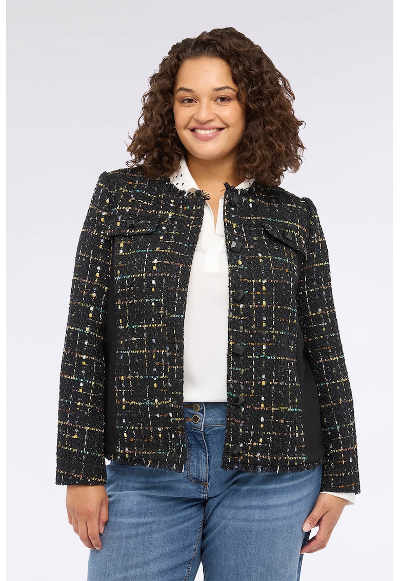 Яке от туид с декоративни камъни Fiorella Rubino