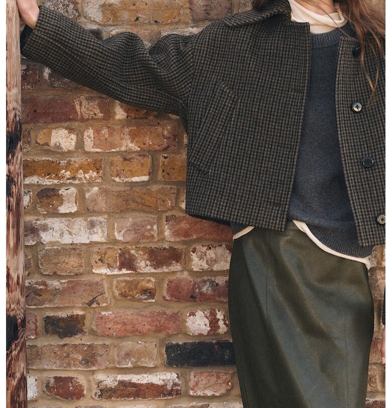 Яке с вълна с пепит Mango