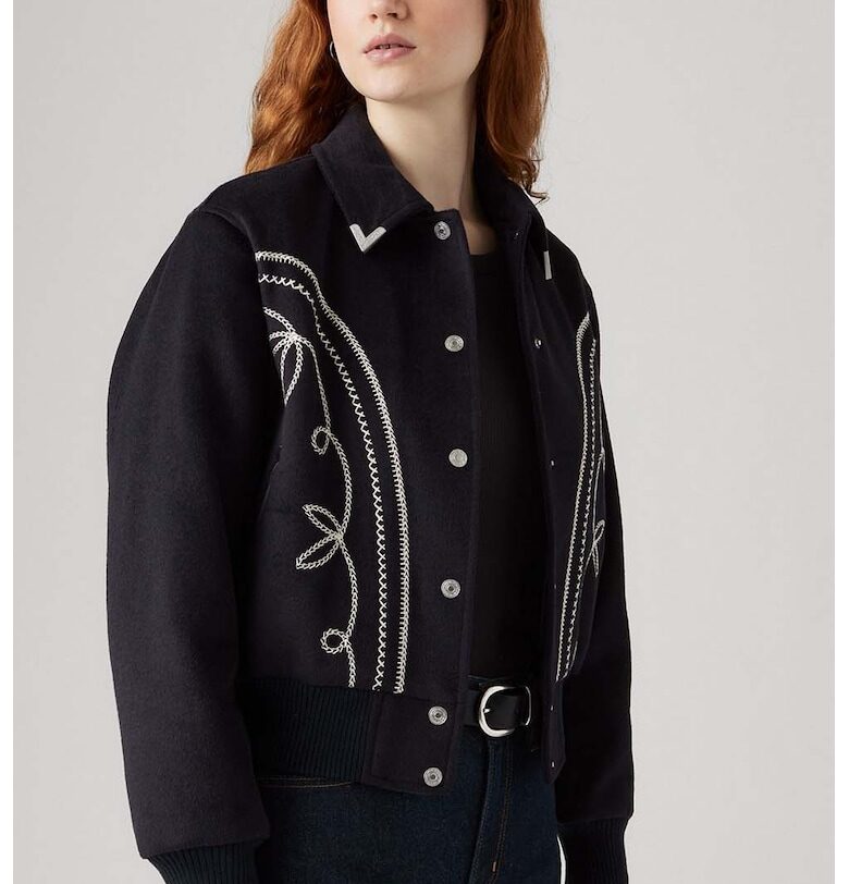 Яке с вълна с рипсени маншети и подгъв Levis