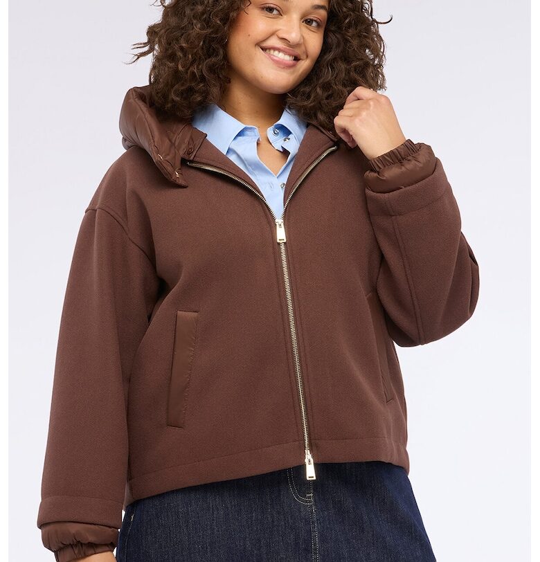 Яке с качулка и цип Fiorella Rubino