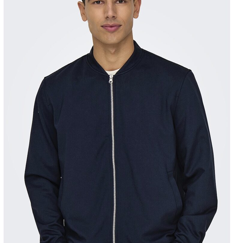 Яке със скосени джобове и цип Only  Sons