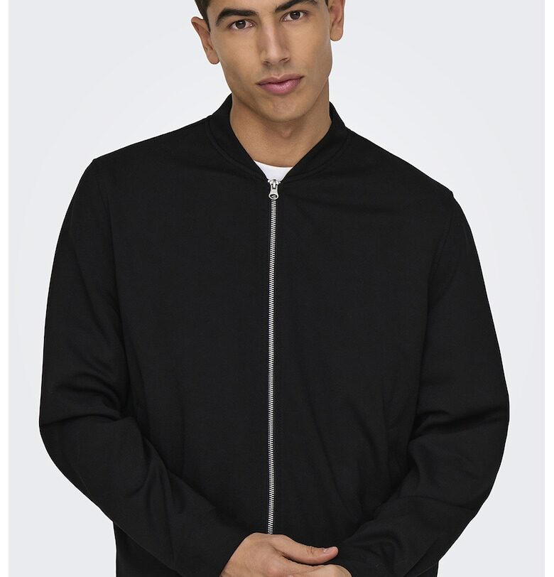 Яке със скосени джобове и цип Only  Sons