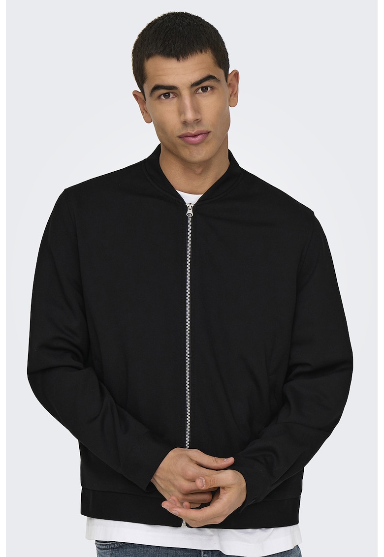 Яке със скосени джобове и цип Only Sons