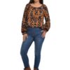 Bluza Dama Multicolora cu Imprimeu Combinat Eranthe