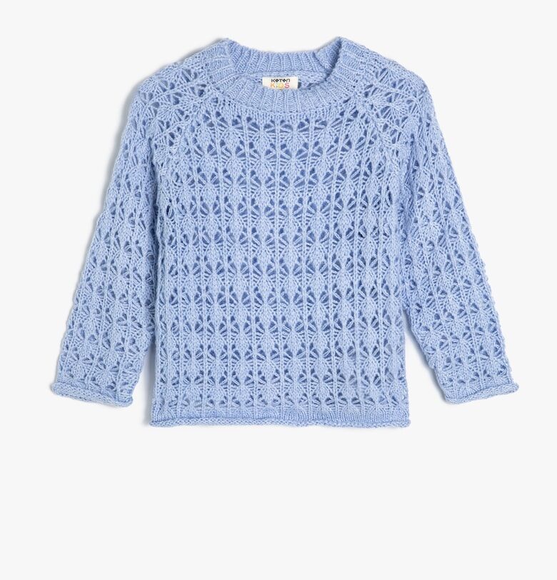 Ажурен пуловер с овално деколте KOTON