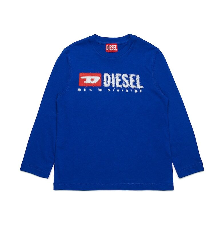 Блуза Tdrops с овално деколте и лого Diesel