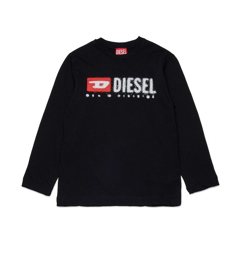 Блуза Tdrops с овално деколте и лого Diesel