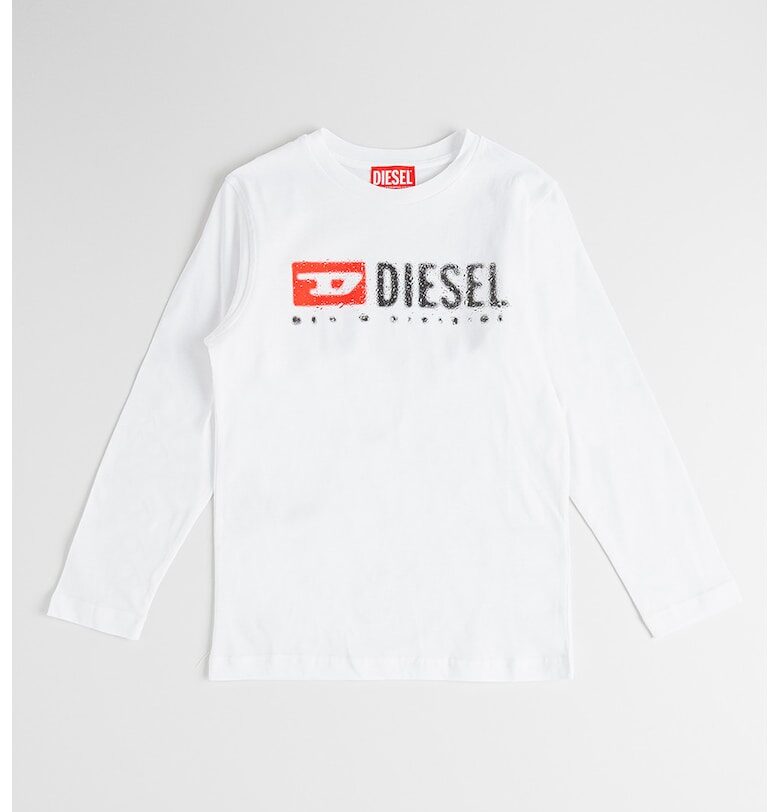 Блуза Tdrops с овално деколте и лого Diesel