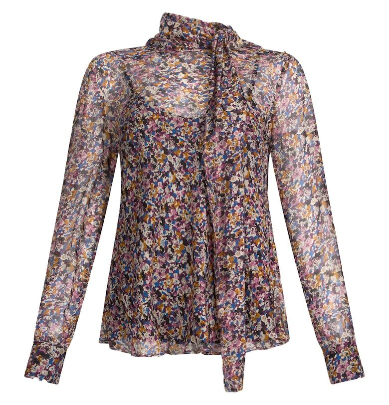 Блуза с коприна с шифон Liu Jo