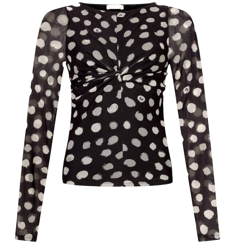 Блуза с принт и набирания Liu Jo