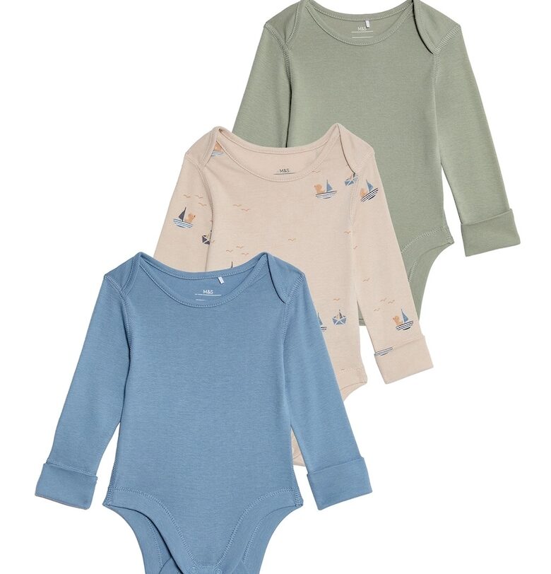 Бодита с овално деколте - 3 части Marks  Spencer