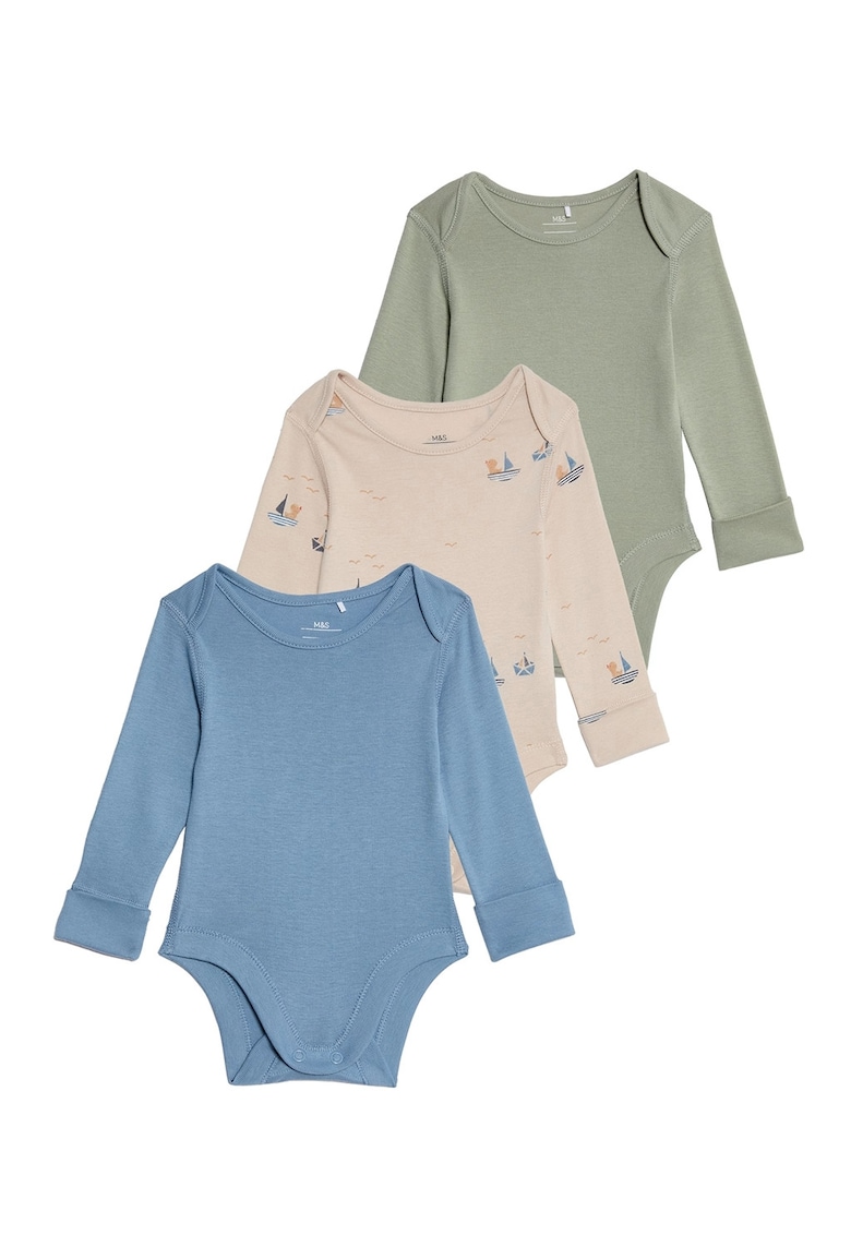 Бодита с овално деколте - 3 части Marks Spencer