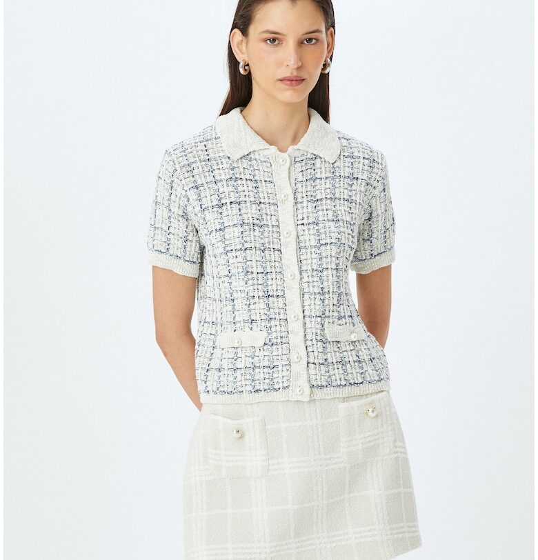 Вталена жилетка с къси ръкави KOTON