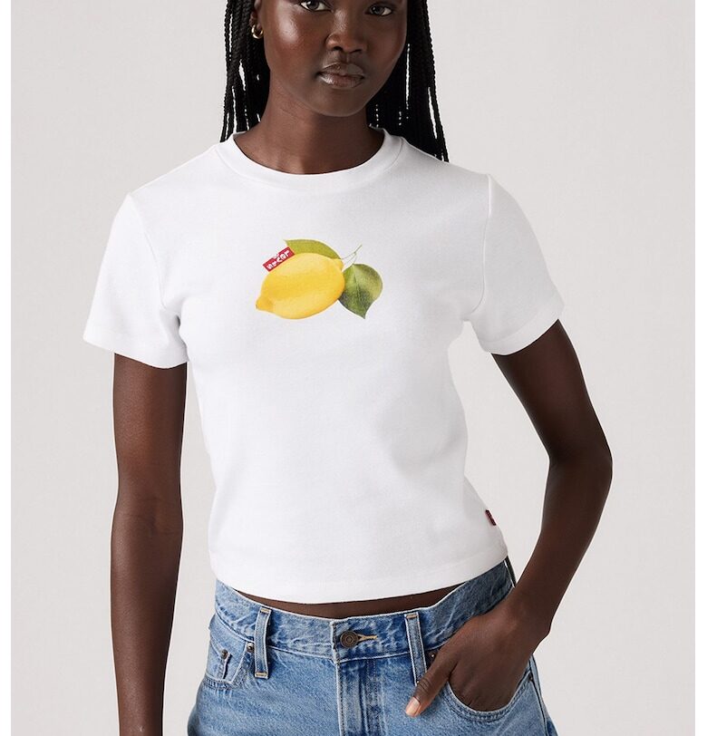 Вталена къса тениска Essential Levis