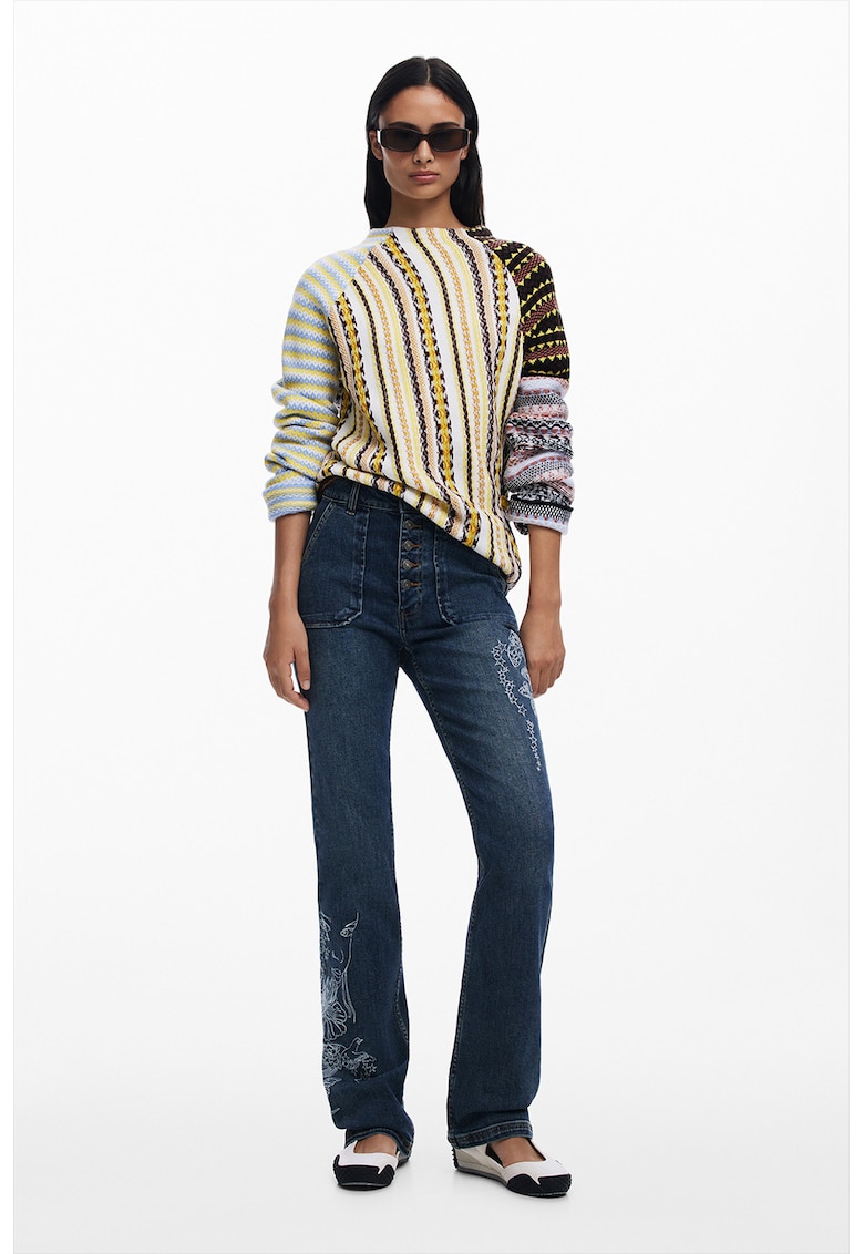 Вълнен пуловер с контрасти DESIGUAL