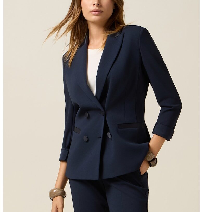 Двуредно сако с двойни ревери Oltre