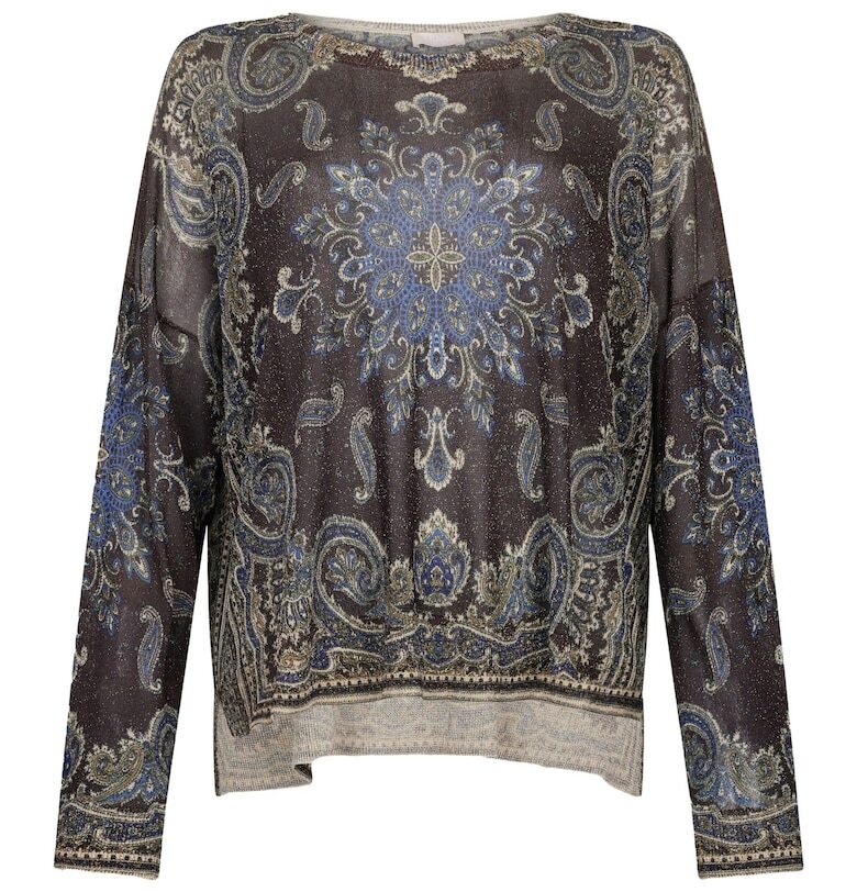 Десениран пуловер от лурекс Liu Jo