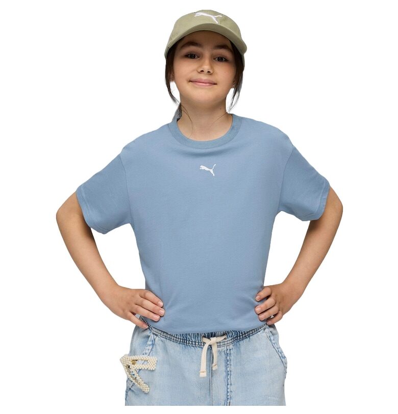Детска тениска  Ess Boxy Tee G Cool Blue Puma