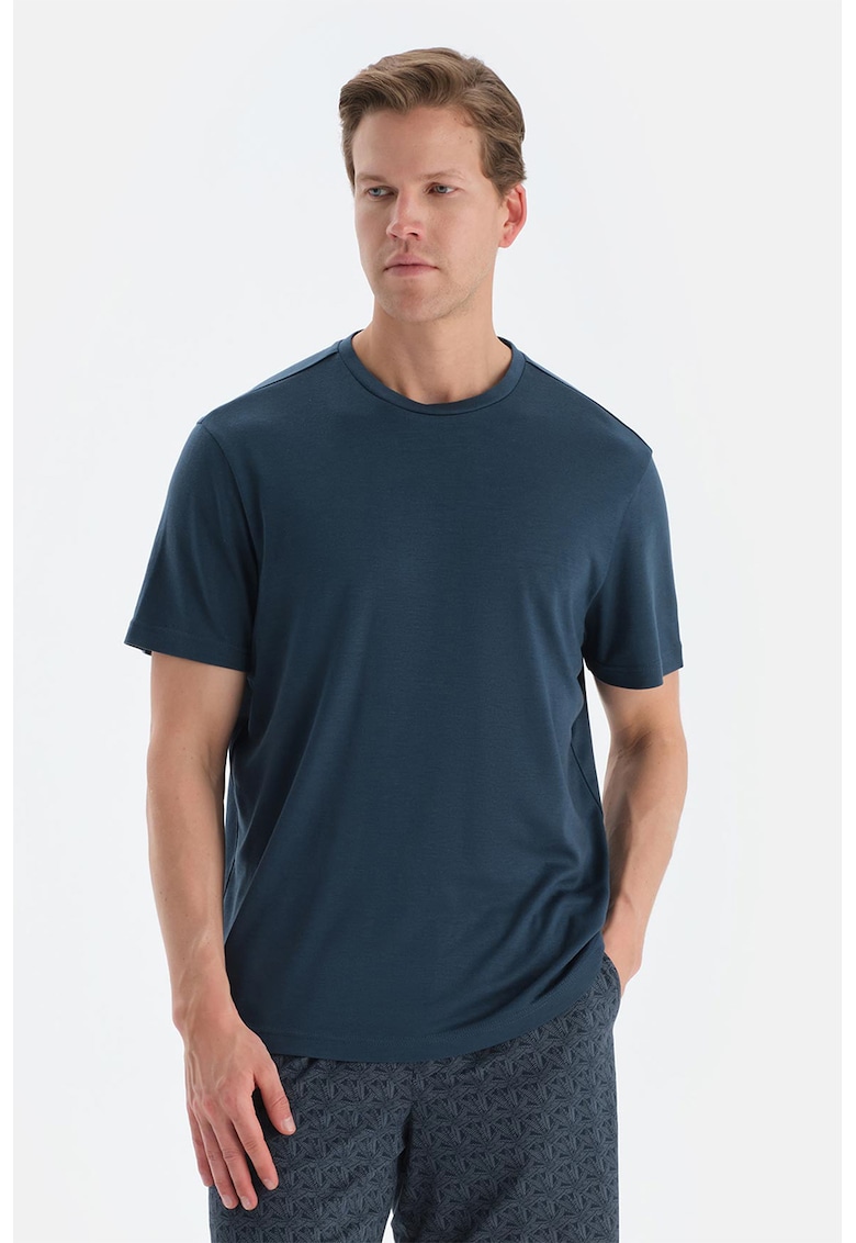 Домашна тениска от лиосел с овално деколте DAGI