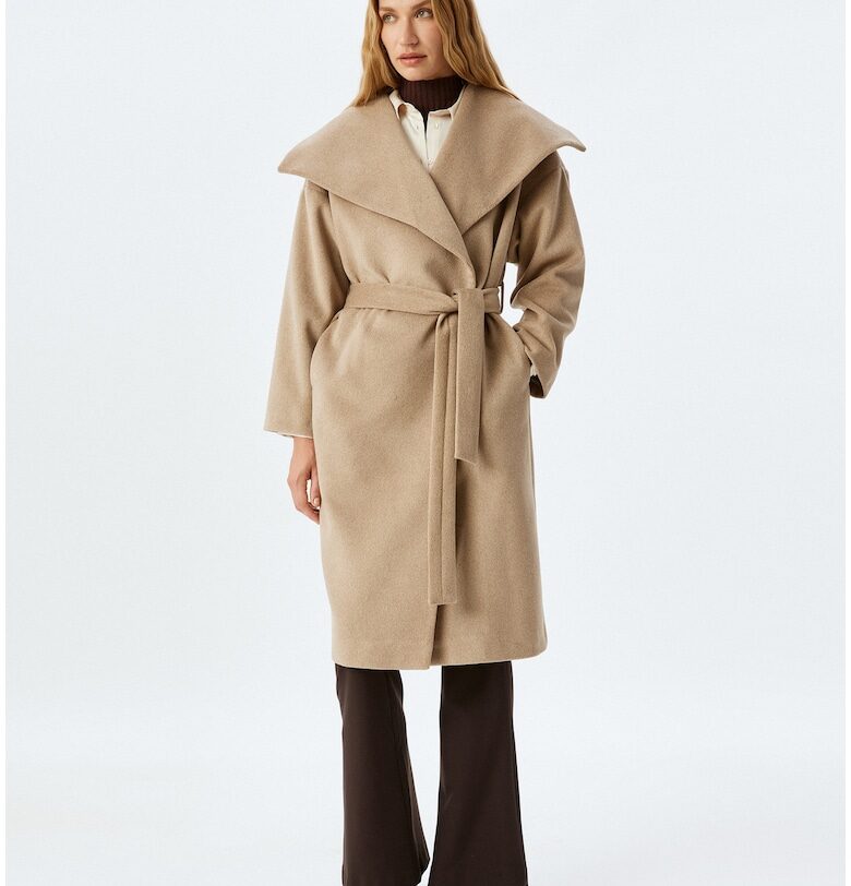 Дълго палто с колан KOTON