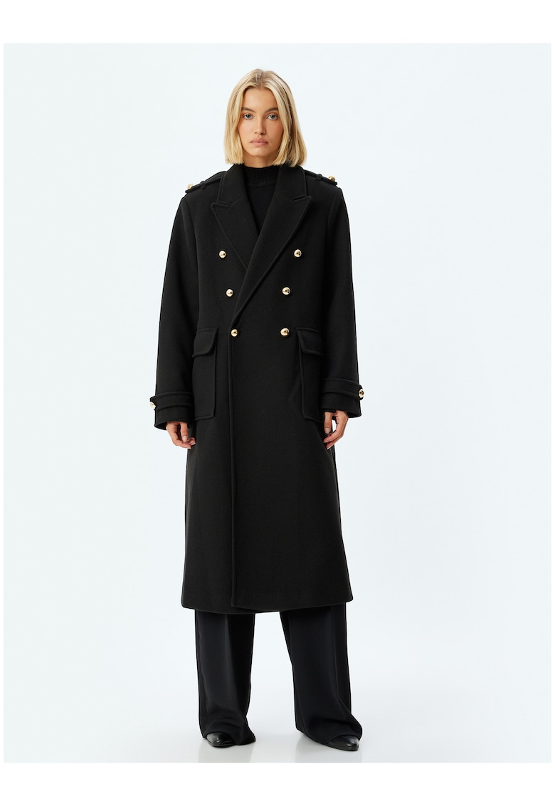 Дълго палто с цепка на гърба KOTON