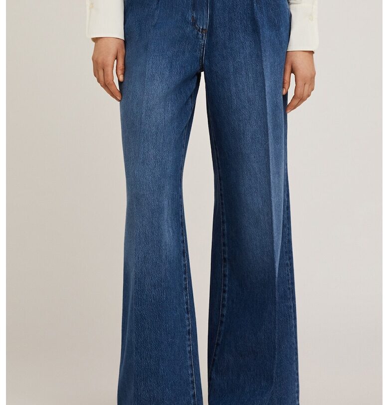 Дънки с лиосел с широк крачол и басти Motivi