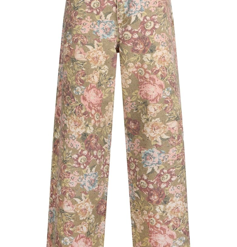 Дънки с широк крачол и принт Liu Jo