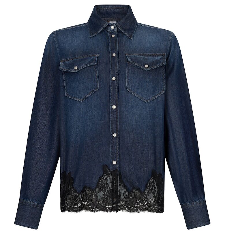 Дънкова риза с дантела Liu Jo