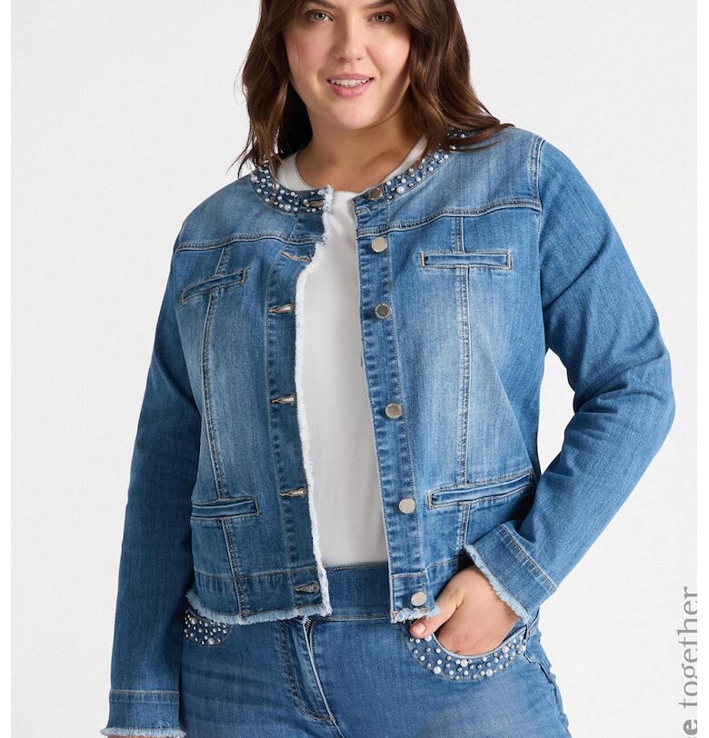 Дънково яке с мъниста Fiorella Rubino