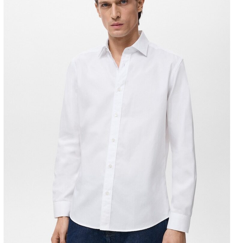 Едноцветна тениска Mango