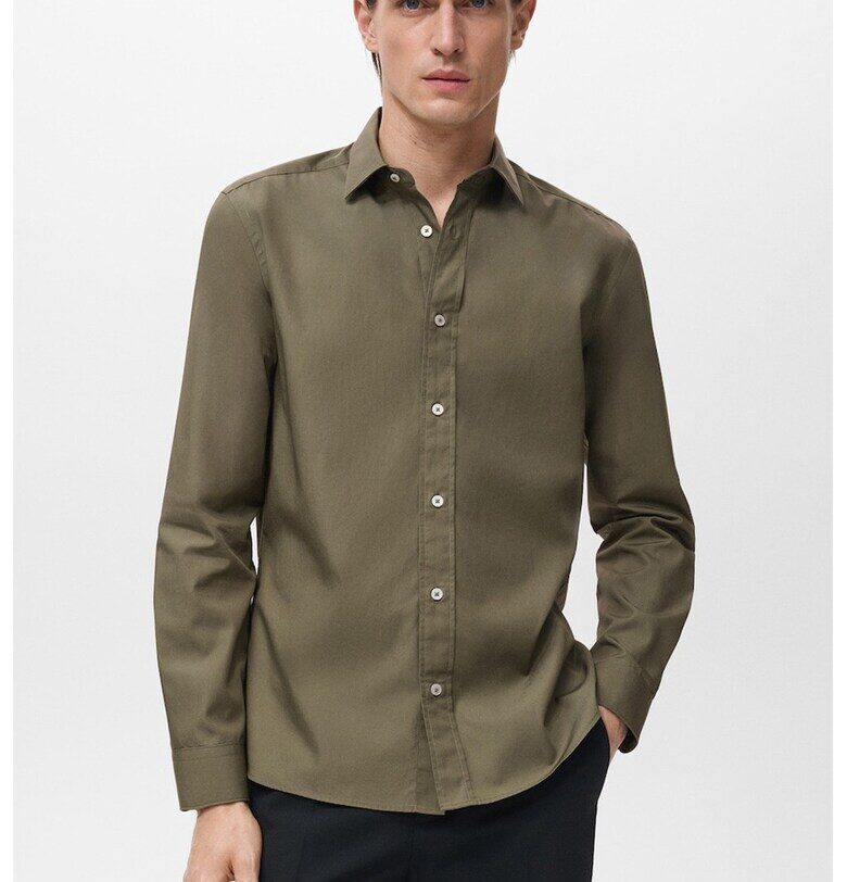 Едноцветна тениска Mango