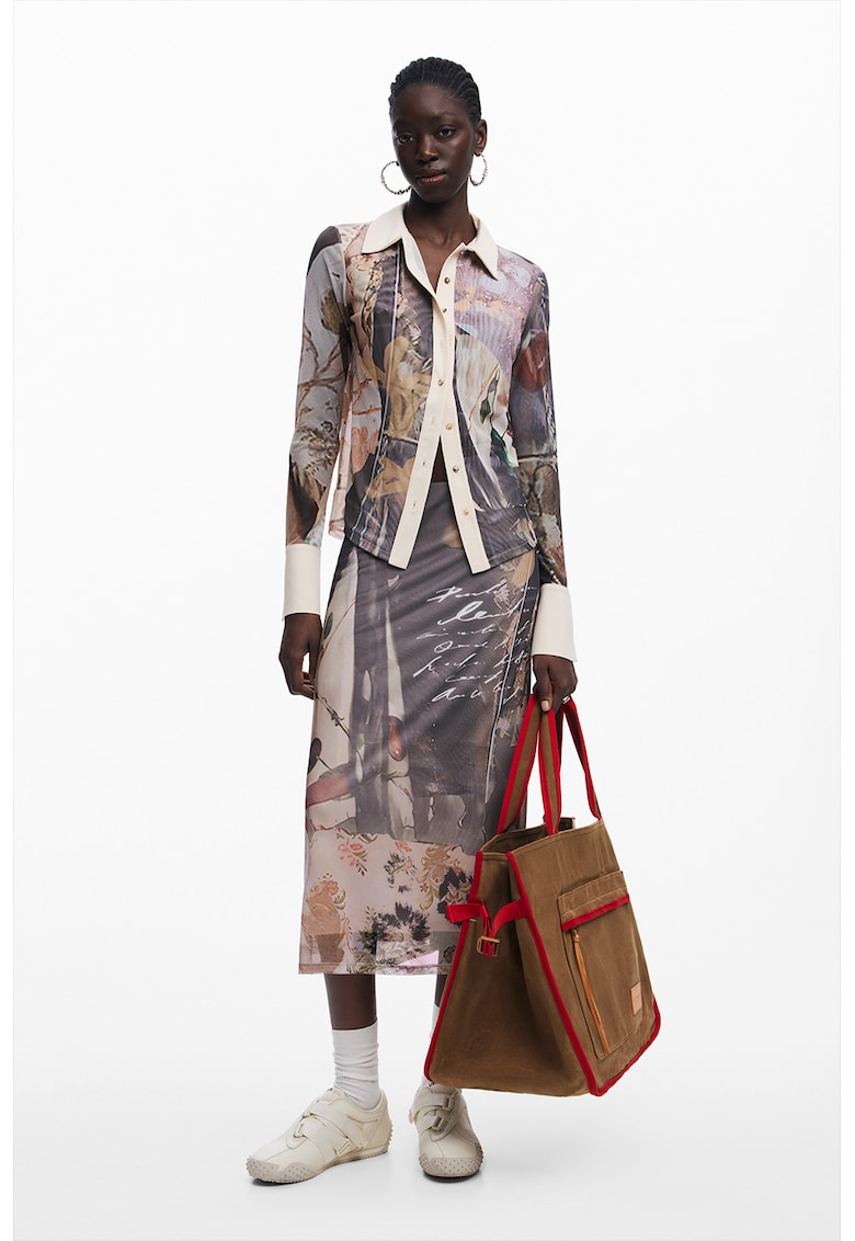 Ефирна риза с принт DESIGUAL