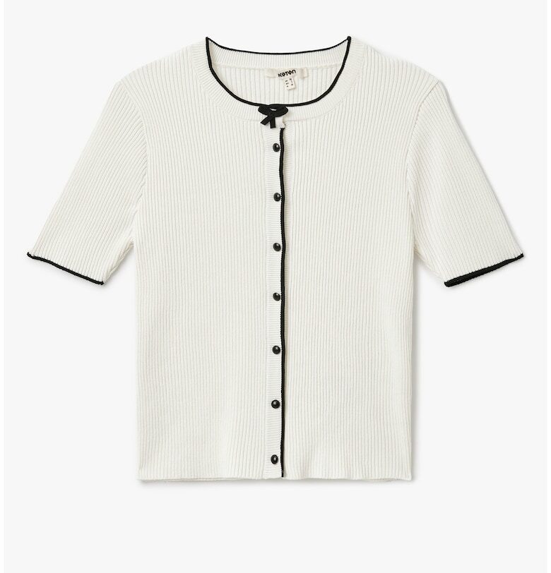 Жилетка с къси ръкави и панделка KOTON