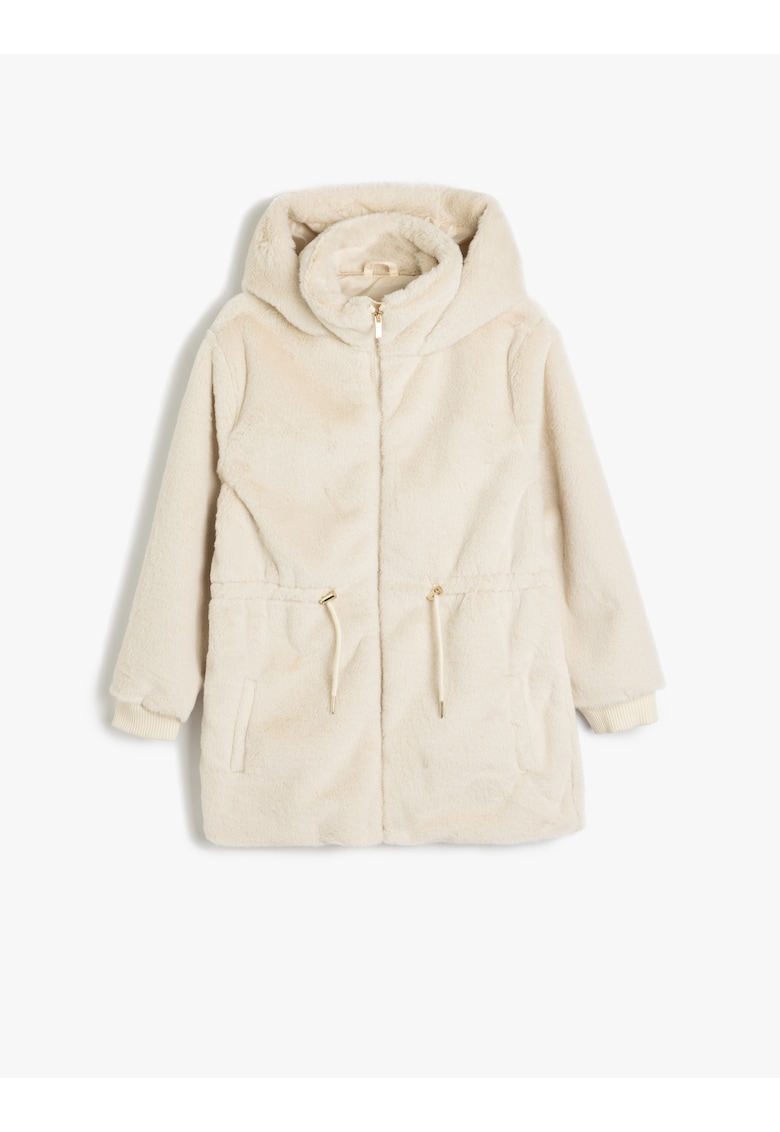 Зимно яке от еко вълна с качулка KOTON