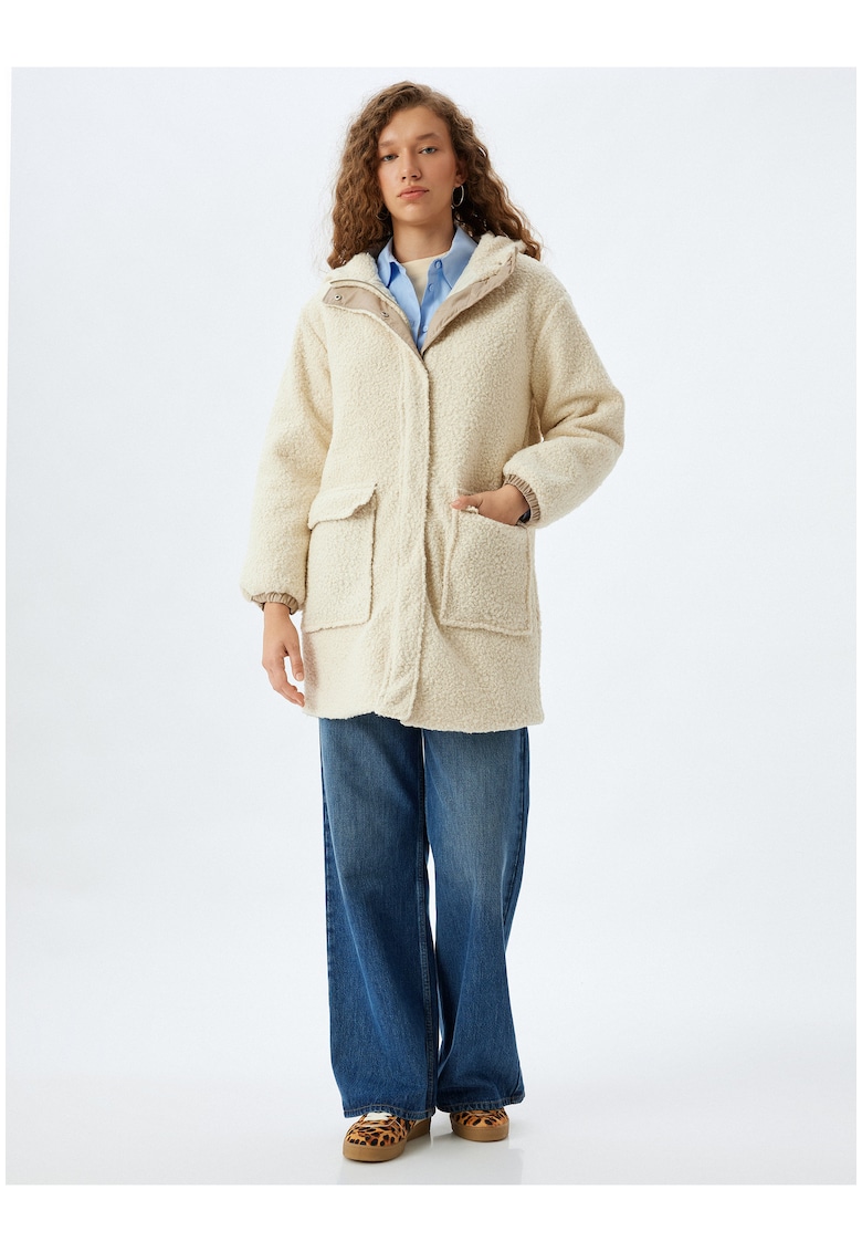 Зимно яке с еко пух и джобове с капаче KOTON