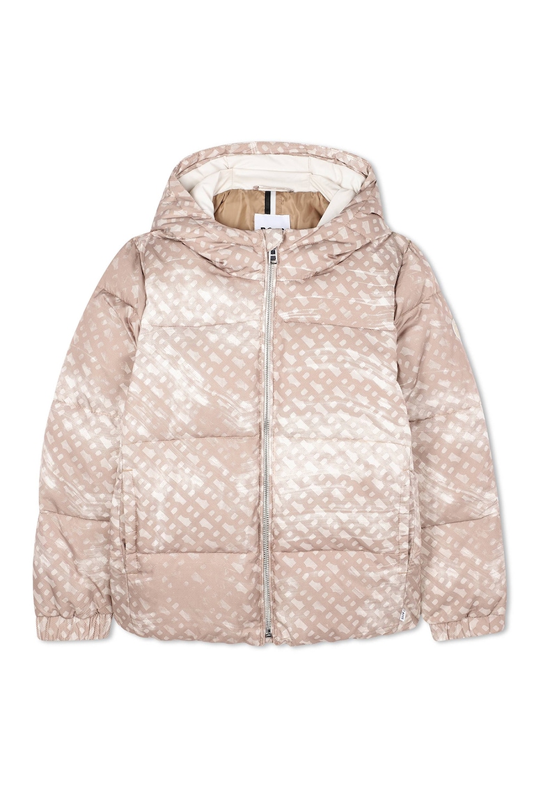 Зимно яке с качулка и цип BOSS Kidswear