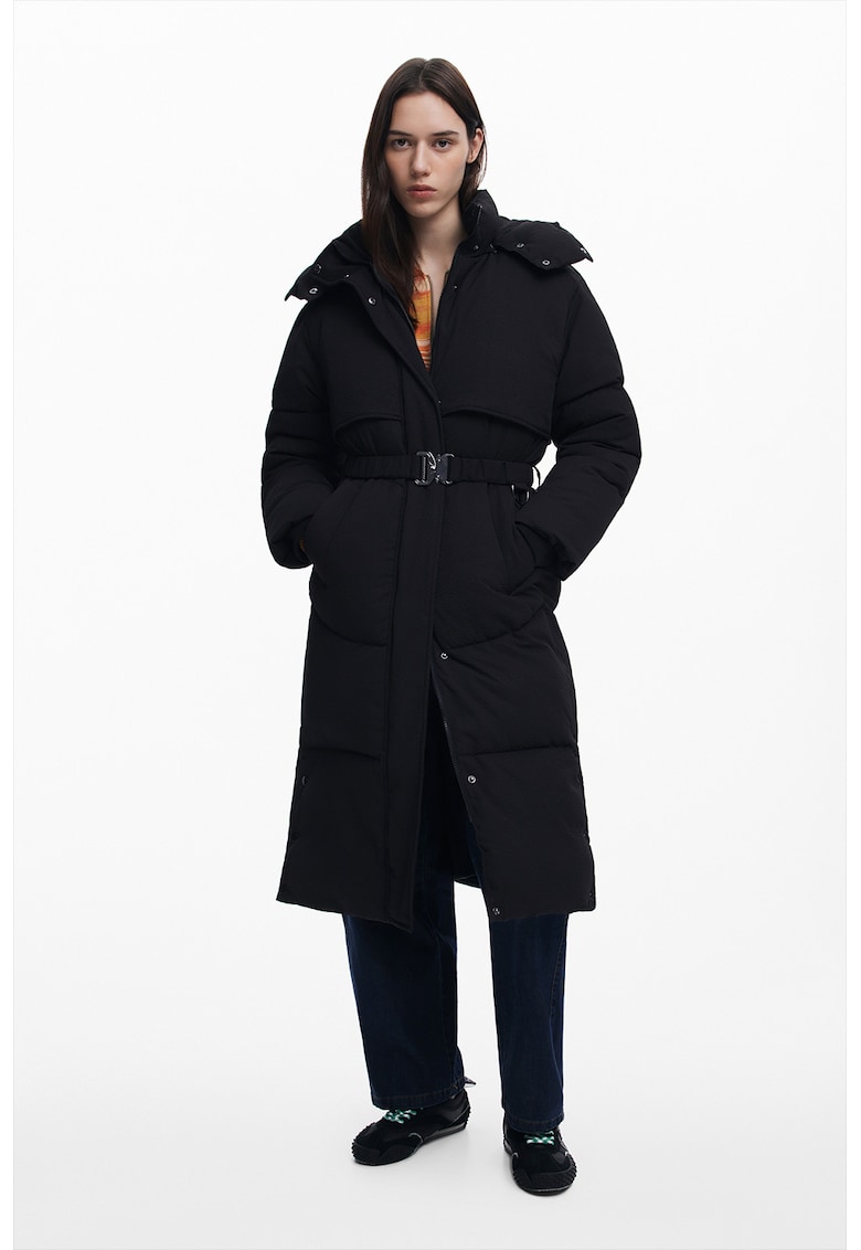 Зимно яке с колан DESIGUAL