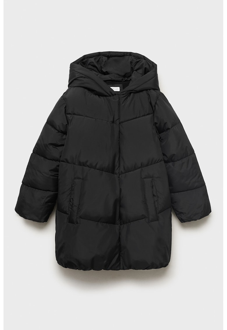 Капитонирано зимно яке с вътрешен етикет за името Mango