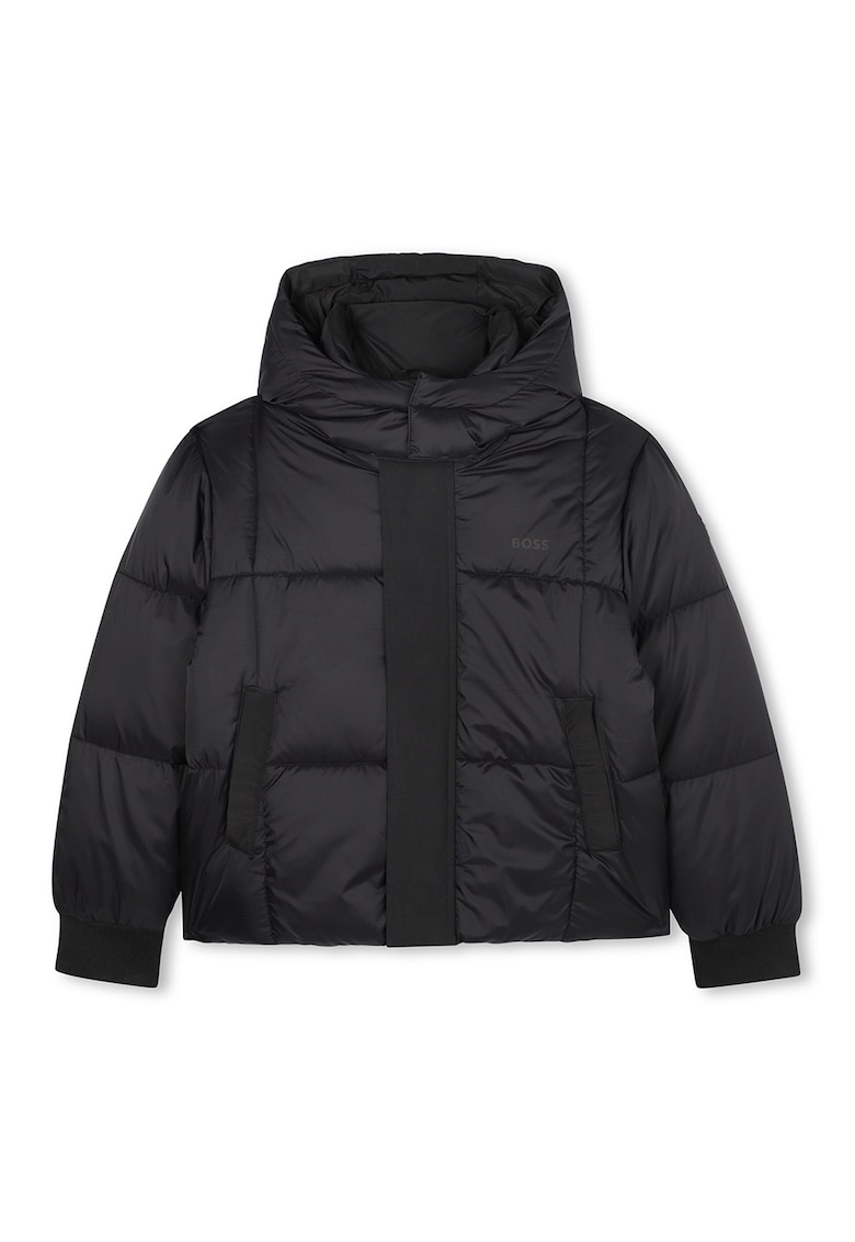 Капитонирано яке с качулка BOSS Kidswear
