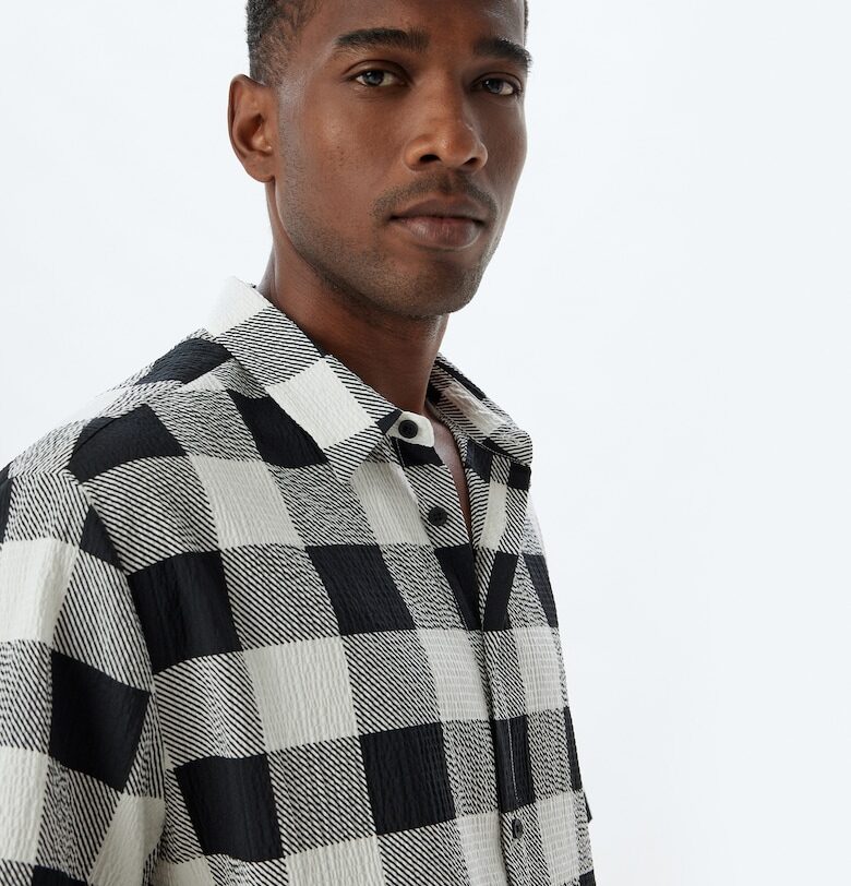 Карирана риза с къси ръкаив KOTON