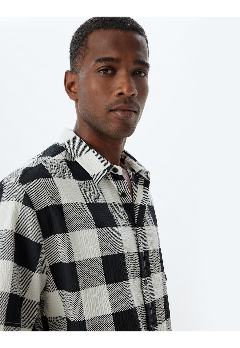 Карирана риза с къси ръкаив KOTON