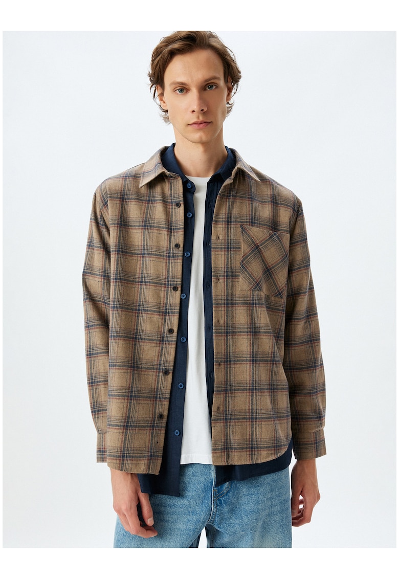 Карирана риза със свободна кройка KOTON