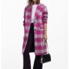 Карирано палто с вълна DESIGUAL