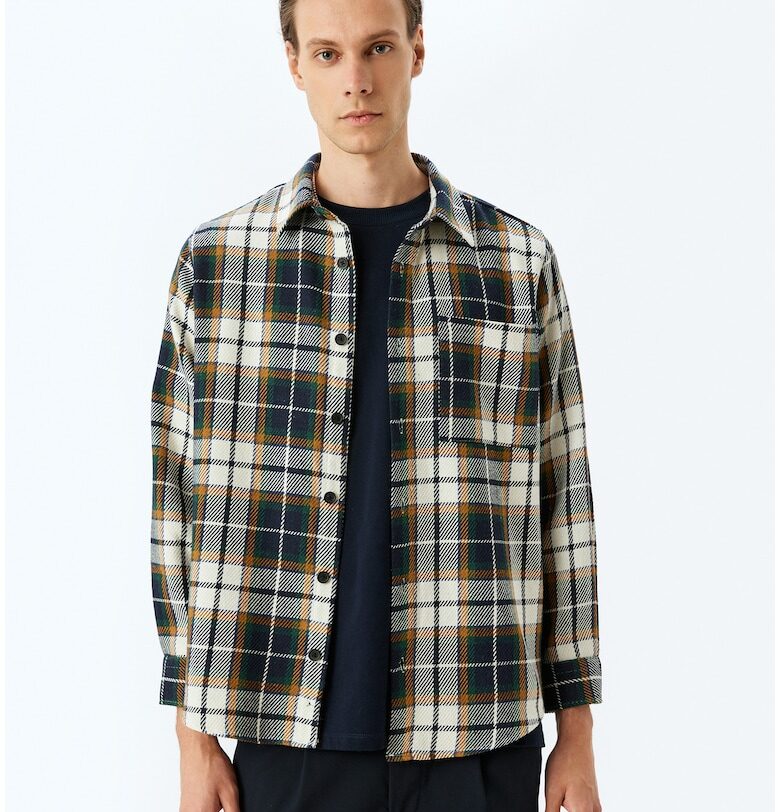 Карирано яке с дълги ръкави KOTON