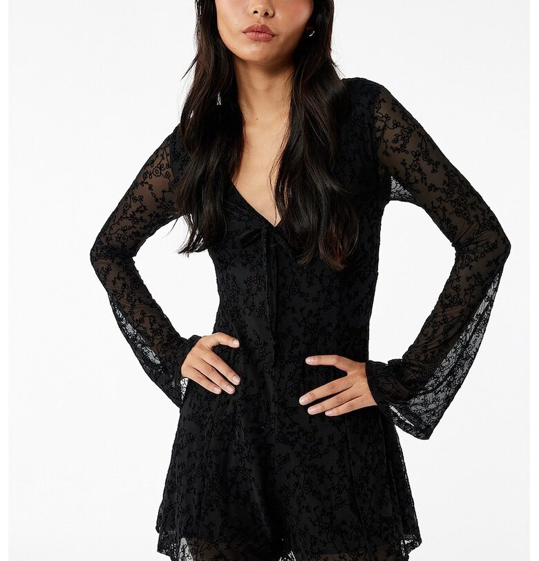 Къс гащеризон с флорална дантела KOTON