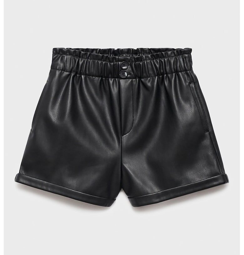 Къс панталон сот еко кожа Mango