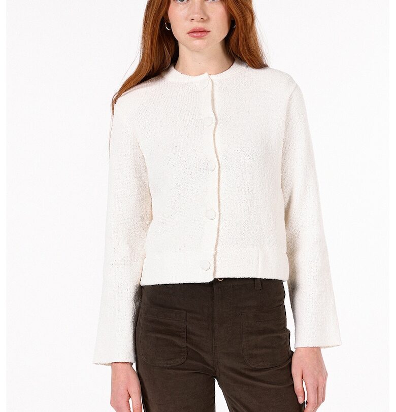 Къс пуловер с овално деколте COLINS