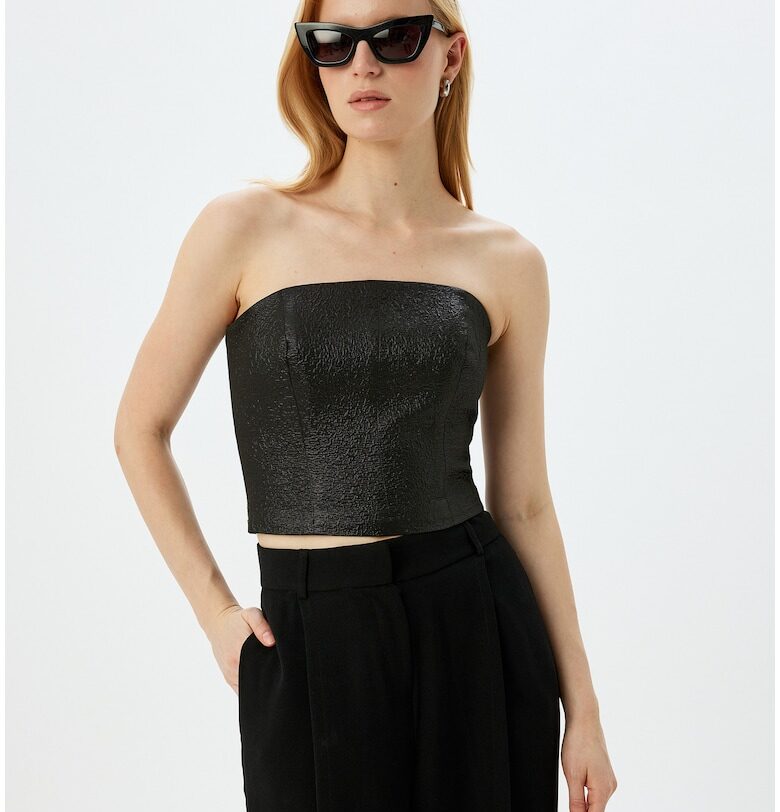 Къс топ с релеф - без презрамки KOTON