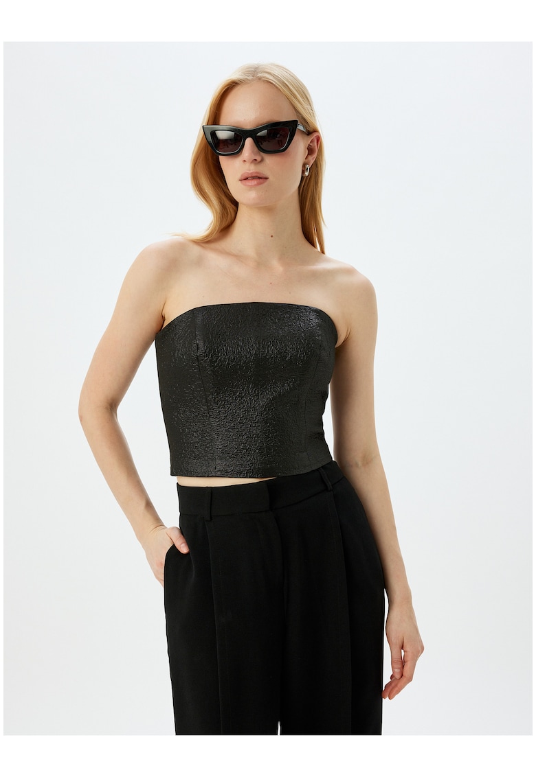 Къс топ с релеф - без презрамки KOTON